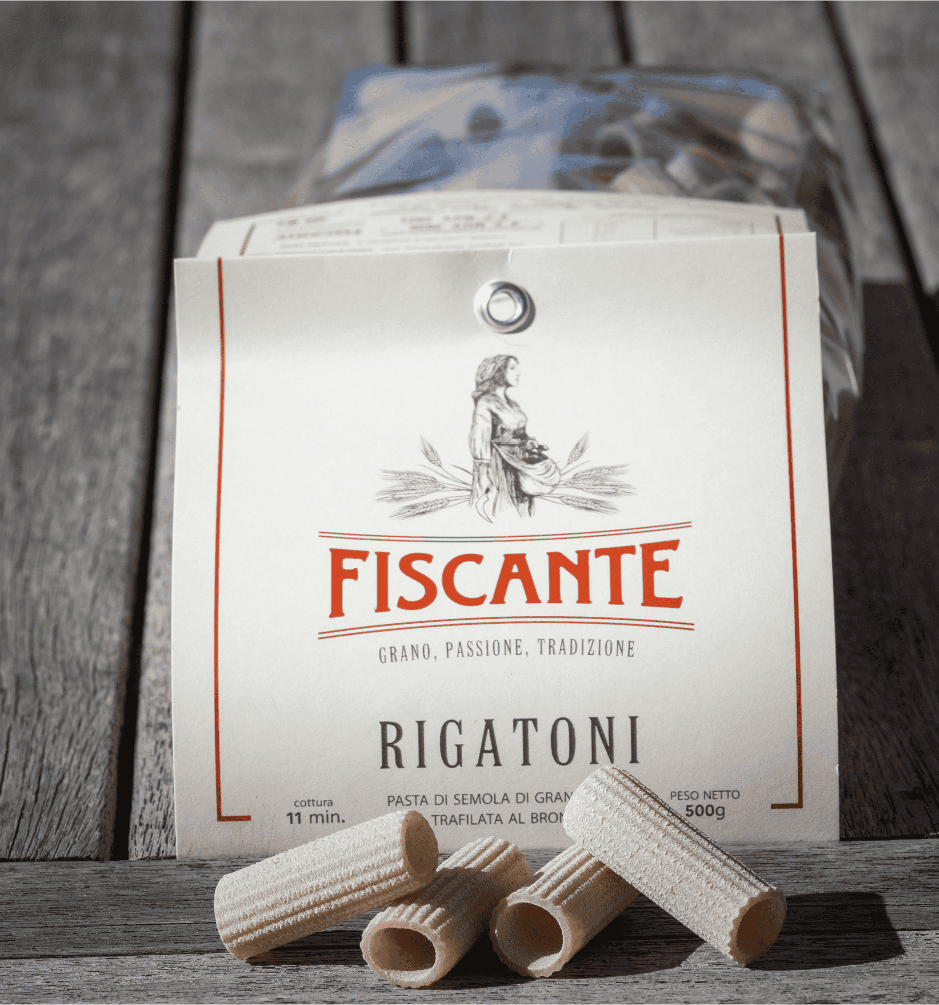 riga 1 Rigatoni biologici Fiscante | Pasta di grano duro bio 100% italiano trafilata al bronzo - immagine 1