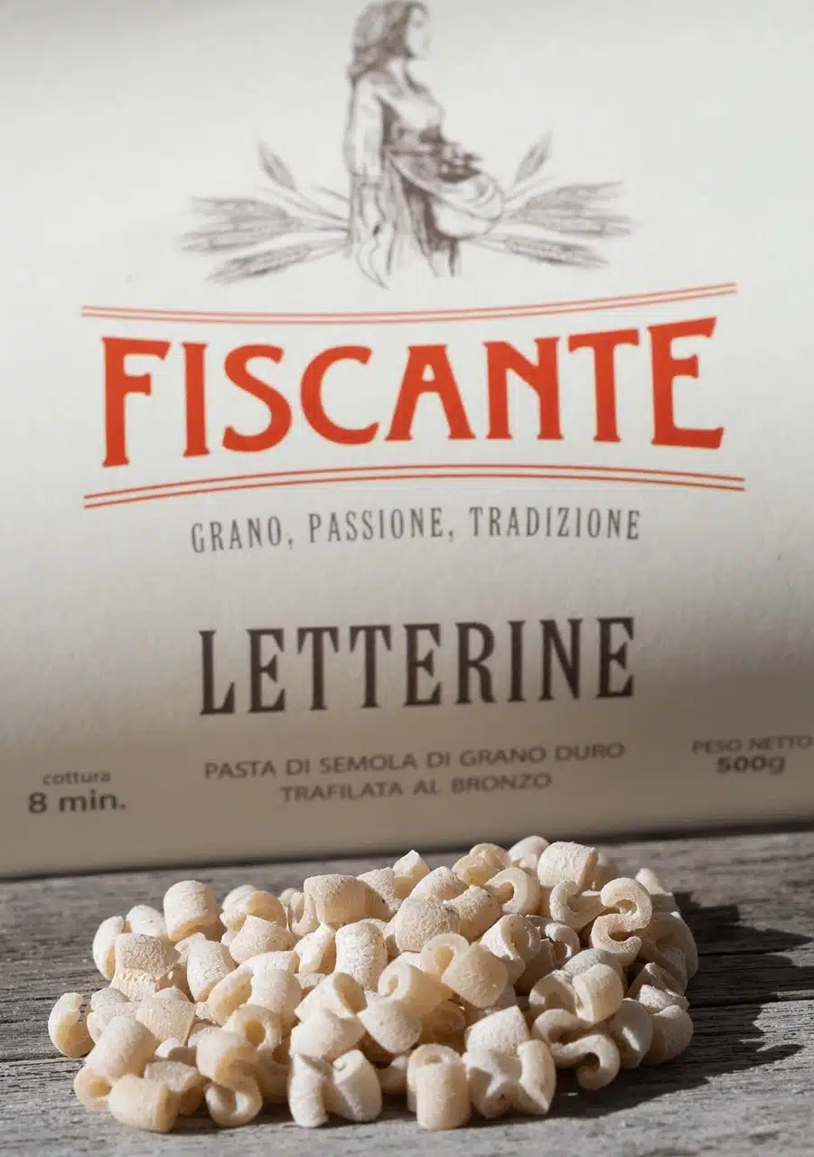 letterine Letterine biologiche Fiscante | Pasta di grano duro bio 100% italiano trafilata al bronzo - immagine 1